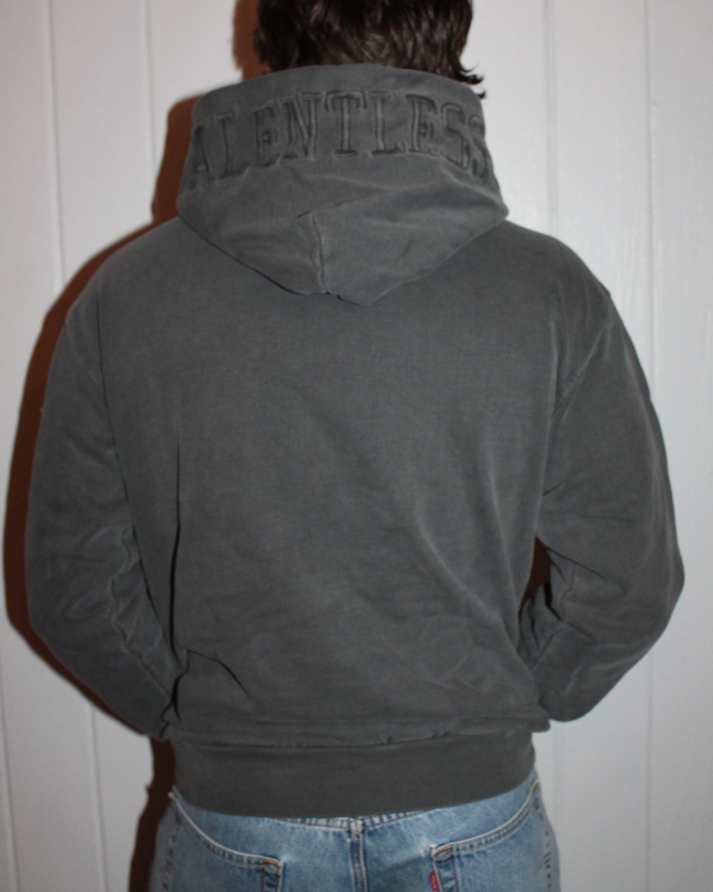 Talentless Embroidered Hoodie - Steel Grey