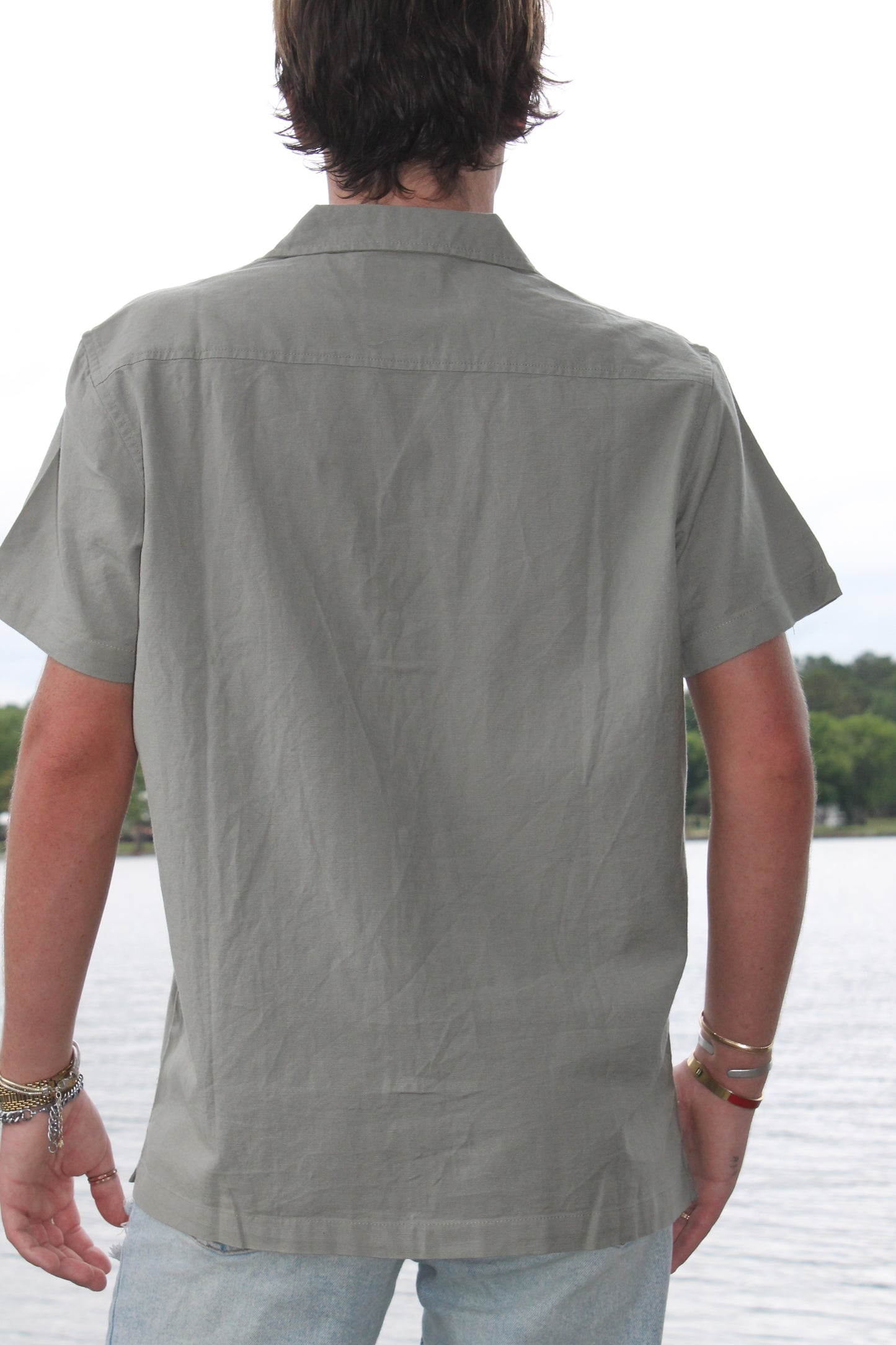 Seaside Button Down - Sea Grass