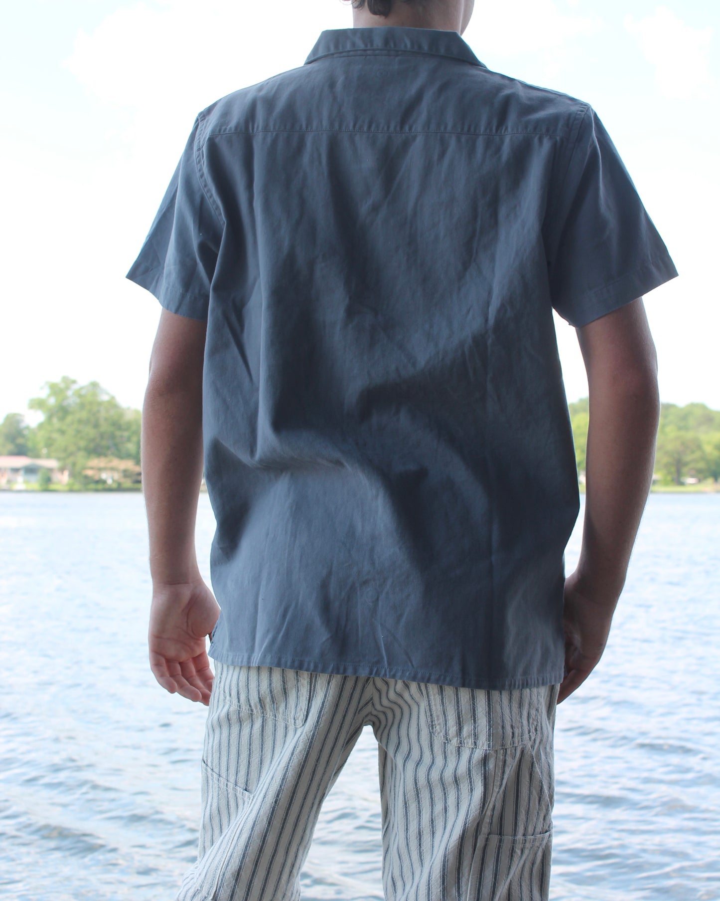 Fisherman Button Down - Dusty Blue