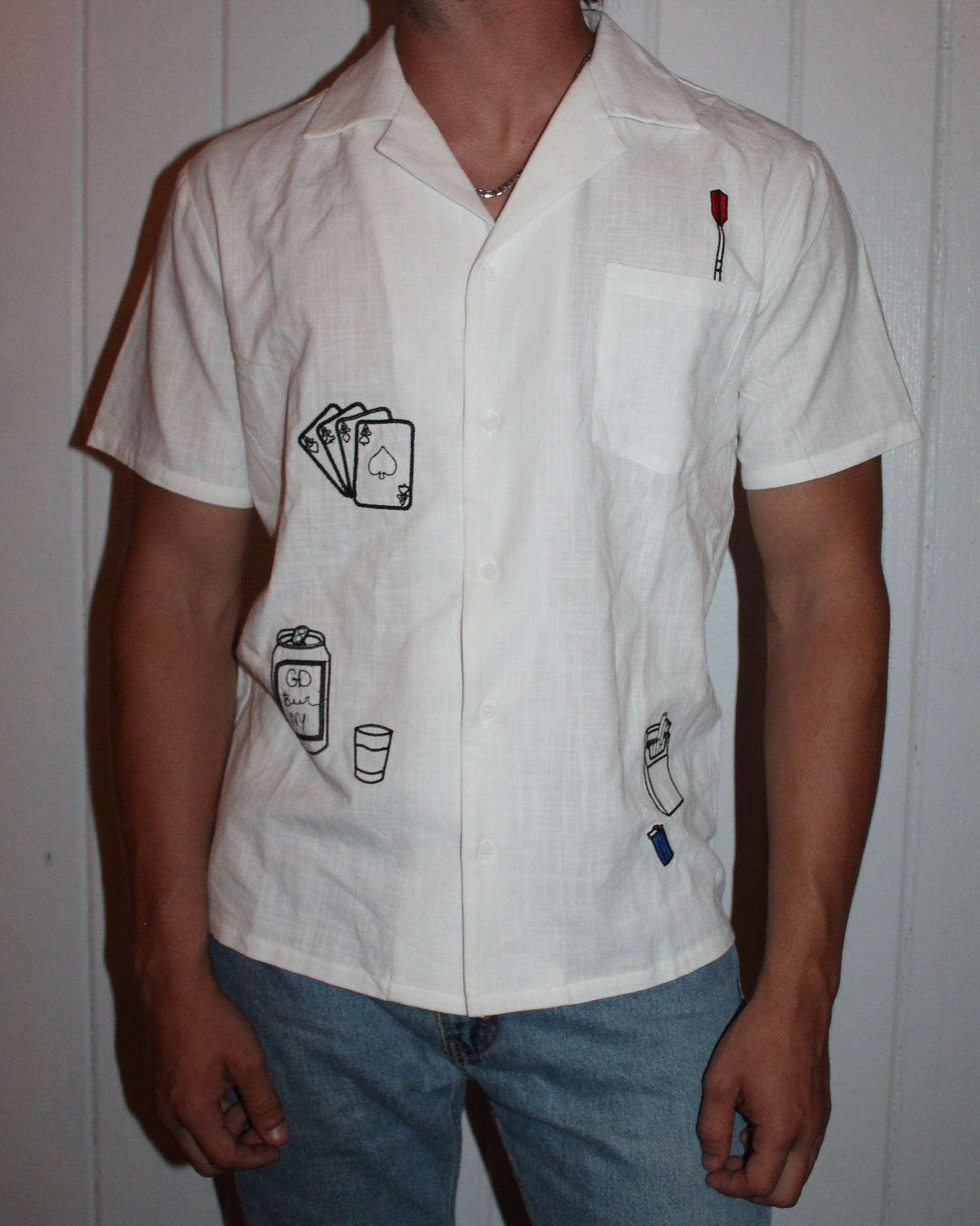 Dive Bar Button Down - White