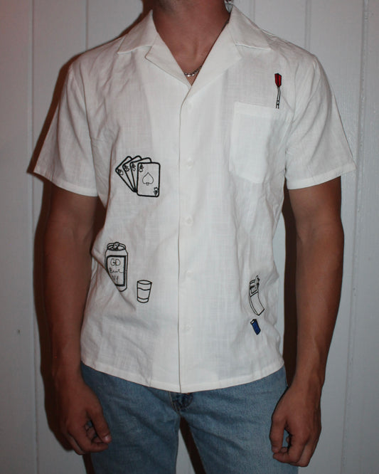 Dive Bar Button Down - White