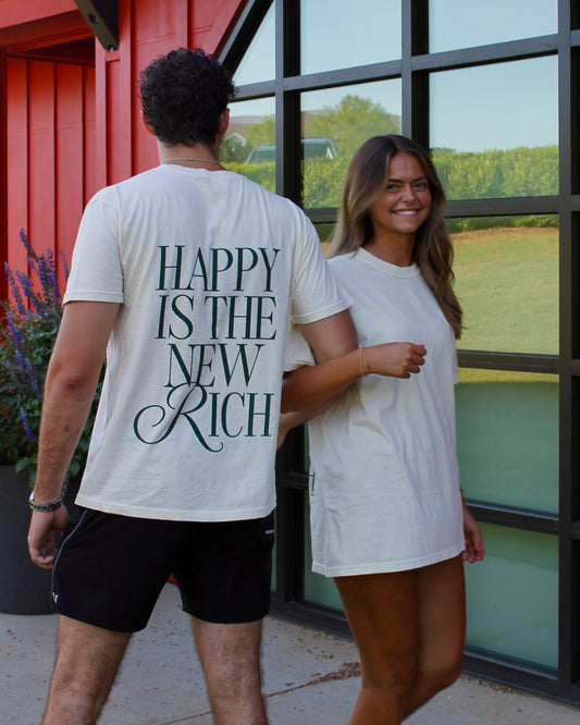 Happy & Rich Tee - Cream