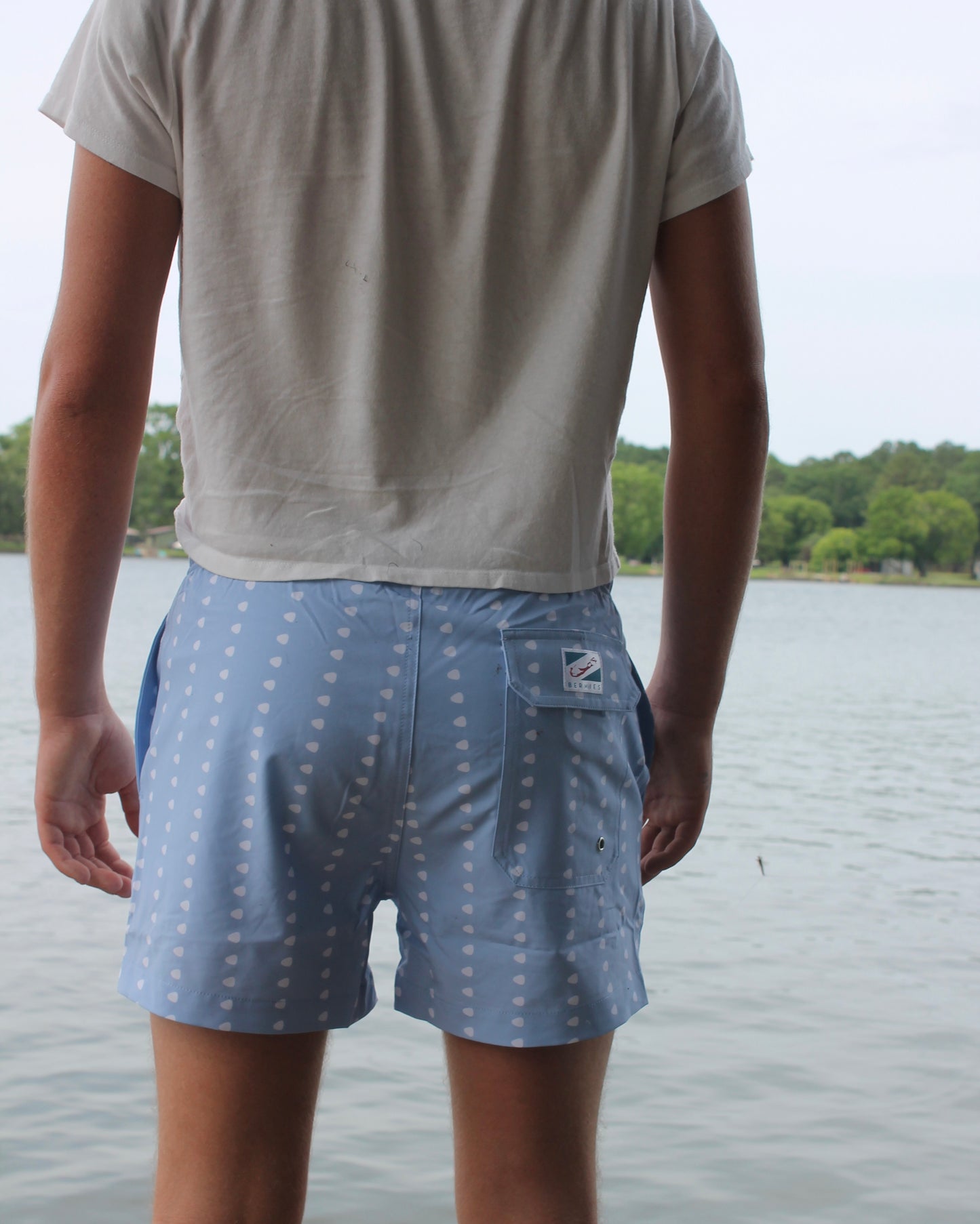 Blue Waves Swim Trunks