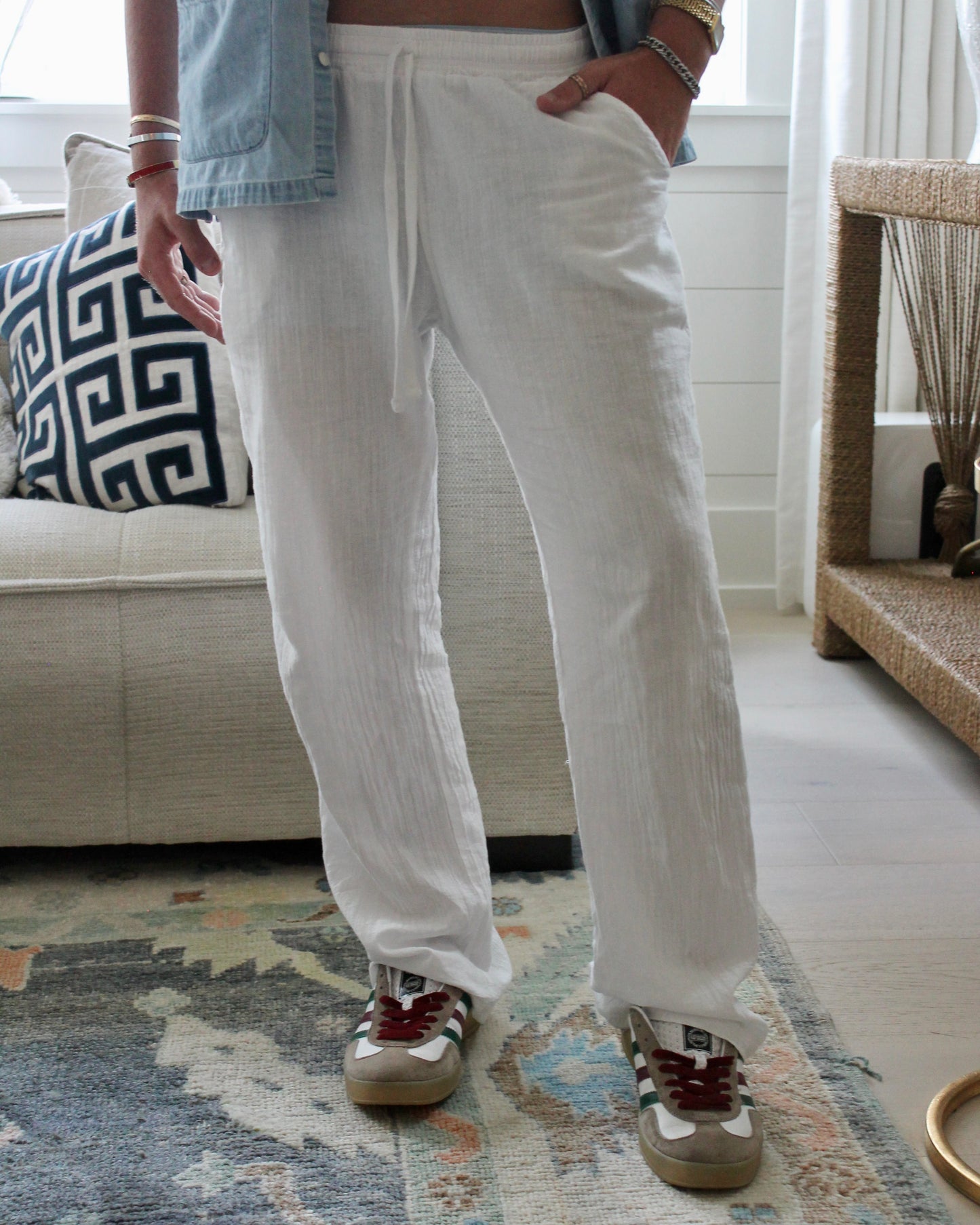 Coastal Comfort Pants - White